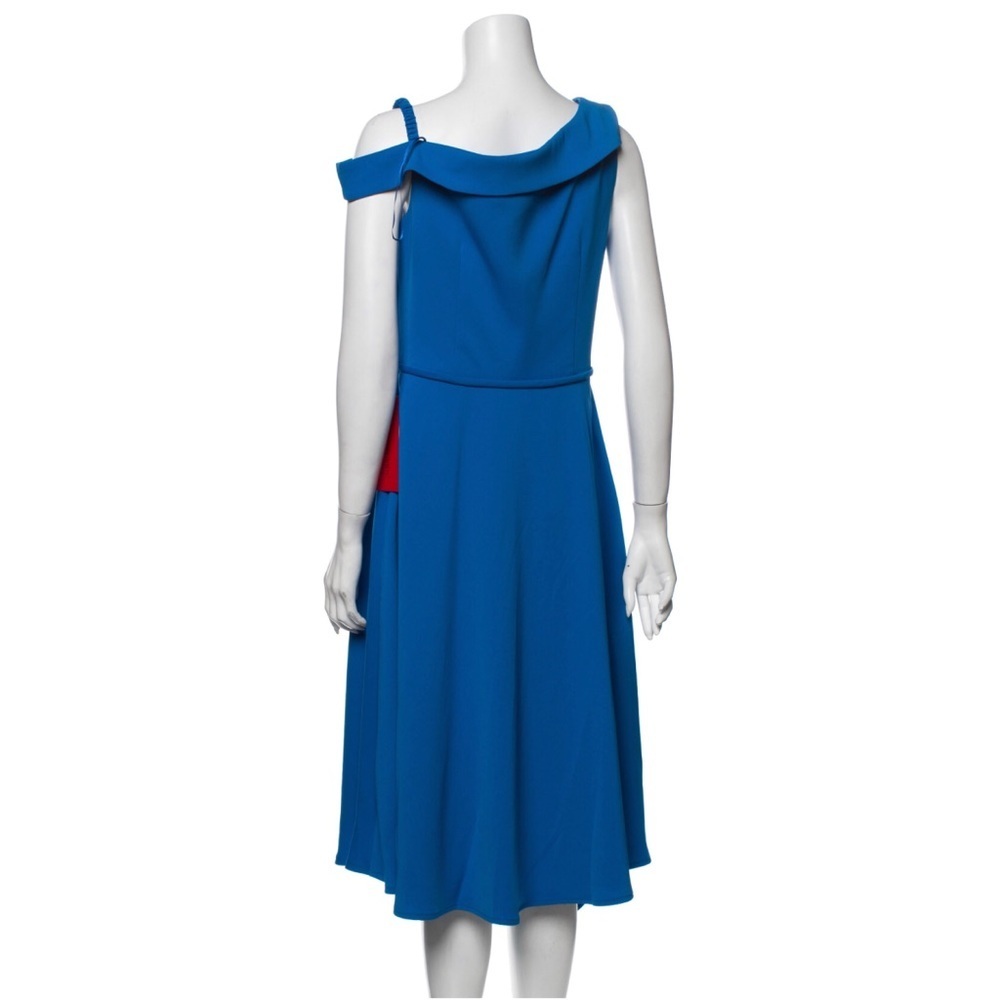 NWT $375 Carmen Marc Valvo Bateau Neckline Midi Dress - Size 8 - Picture 5 of 9